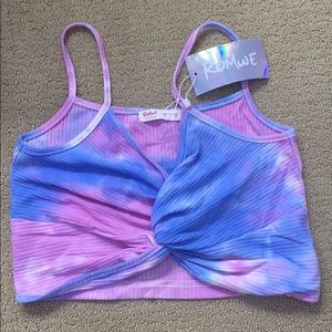 ROMWE tie dye twist tank top